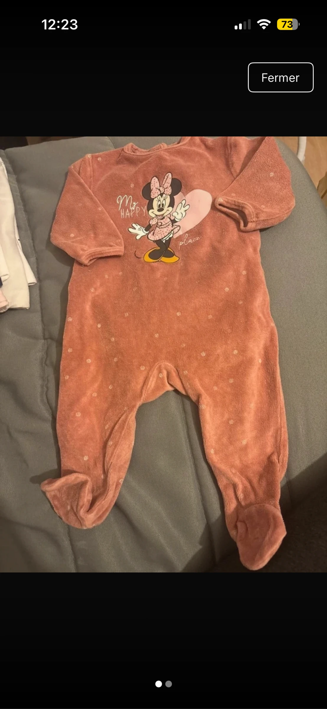 Pyjama velours Minnie 